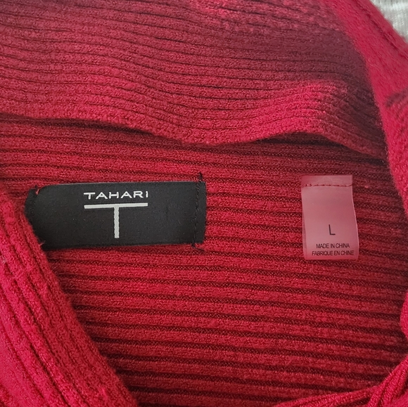 Tahari Sweater | Woman's Large | red - Picture 6 of 7